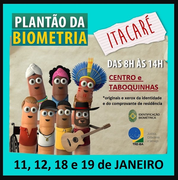 Itacaré terá Plantão da Biometria  nos próximos finais de semana