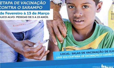 Campanha de vacinação contra o sarampo vai até 13 de março