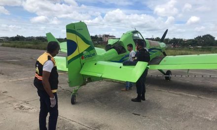 Aeronave agrícola faz pouso de emergência no aeródromo de Itabuna