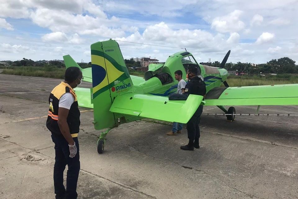 Aeronave agrícola faz pouso de emergência no aeródromo de Itabuna