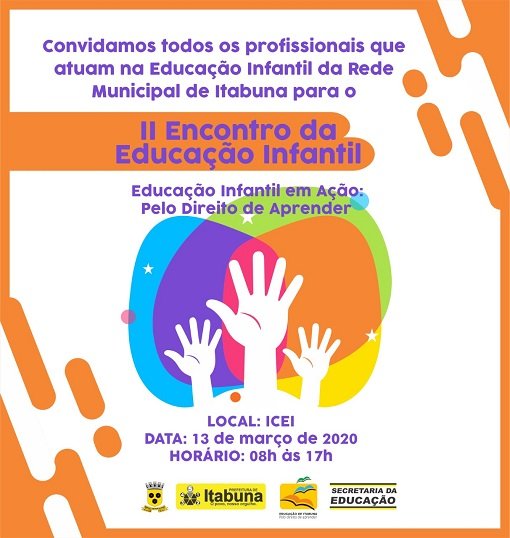 Itabuna promove II Encontro da Educação Infantil nesta sexta