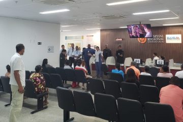 Visitantes são orientados sobre prevenção ao coronavírus no Hospital Costa do Cacau