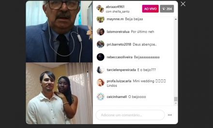 Casal oficializa união em Ilhéus através de vídeo chamada e transmite celebração em rede social