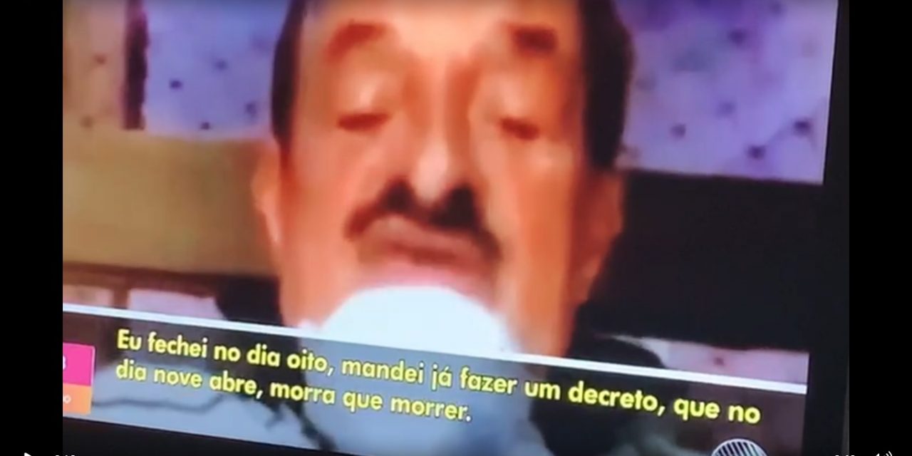 Vídeo em que Fernando Gomes diz que vai reabrir comércio “morra quem morrer”ganha repercussão nacional