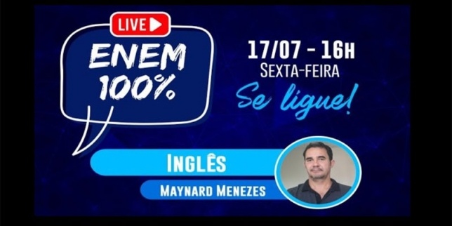 Aulões virtuais ao vivo do projeto Enem 100% são exibidos todas as terças e sextas-feiras