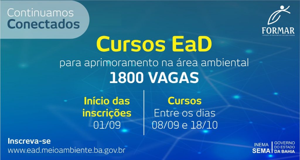 Secretaria do Meio Ambiente oferta 1,8 mil vagas para cursos gratuitos