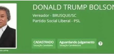 Candidato a vereador do PSL registra “Donald Trump Bolsonaro” como nome nas urnas