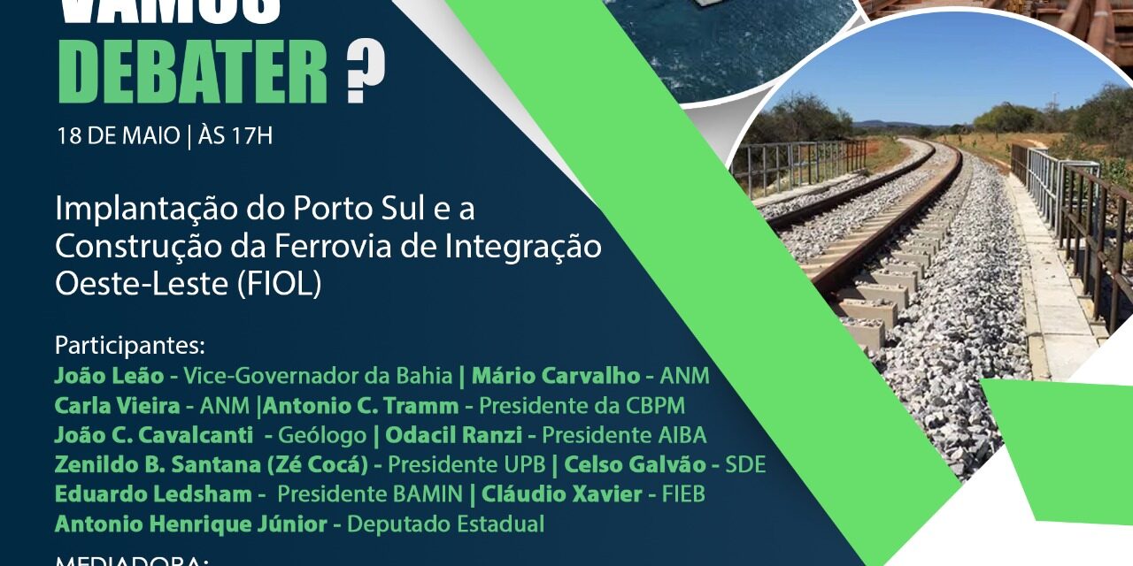 Debate virtual com vice-governador João Leão e presidente da Bamin analisa implementação do Porto Sul