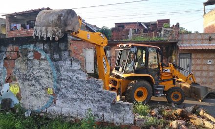 Muro do Centro de Zoonoses é demolido pela Prefeitura para evitar risco aos moradores