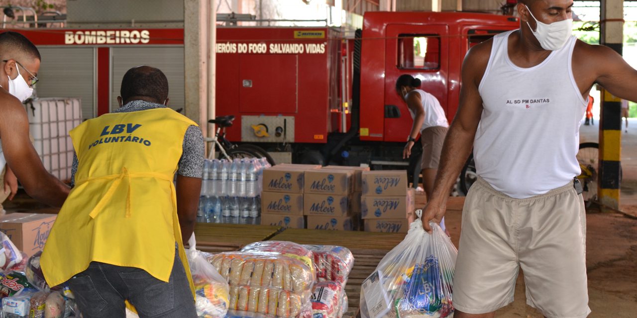 LBV arrecada mais de 21 toneladas de doações para vítimas das chuvas na Bahia