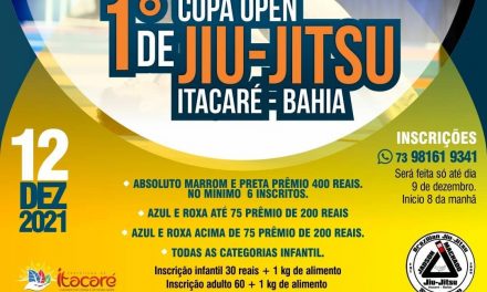 1ª Copa Open de Jiu-Jitsu será realizada este domingo em Itacaré