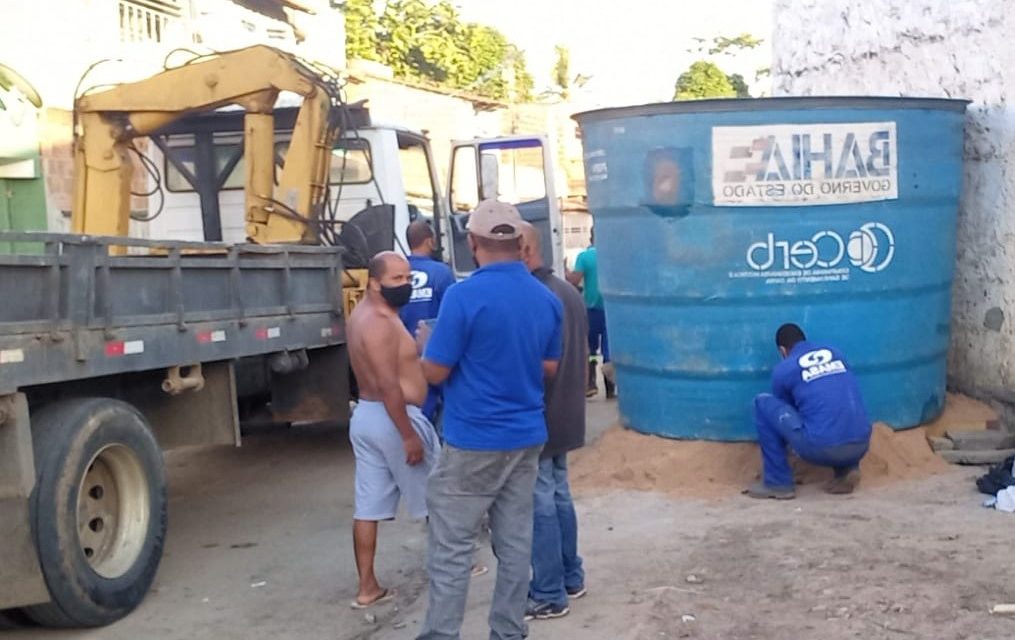 Emasa instala caixas d’água nos bairros mais afetados pela inundação do Cachoeira