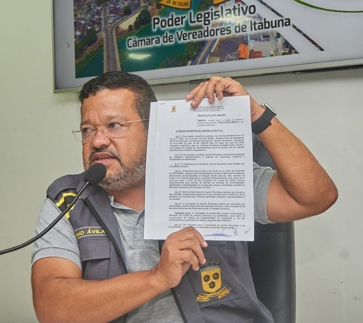 Itabuna: presidente da Câmara convida prefeito para discutir auxílio às famílias afetadas pelas chuvas