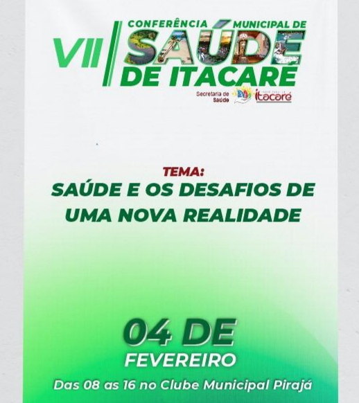 Itacaré realizará nesta sexta-feira  a Conferência Municipal de Saúde