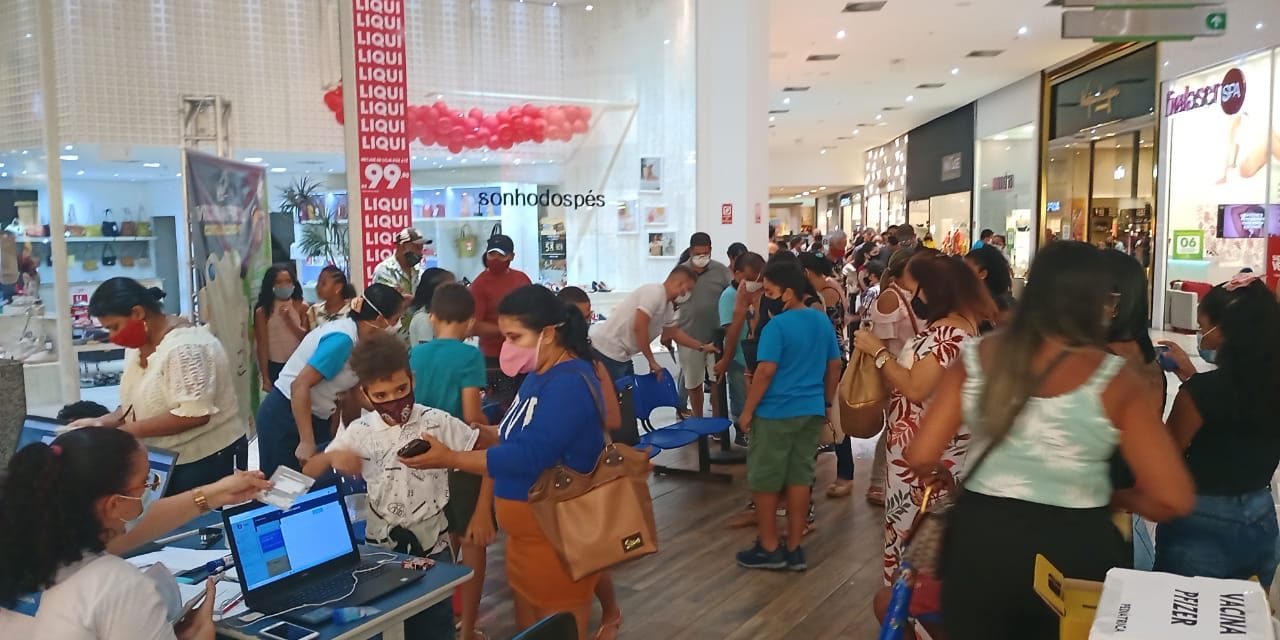 Prefeitura imunizou mais de 250 crianças em vacinação no Shopping Jequitibá