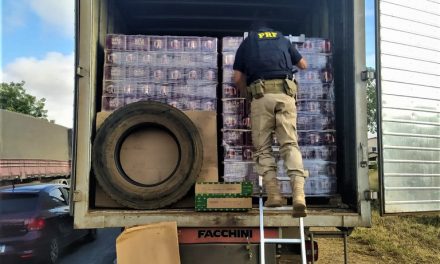 PRF apreende quase 15 mil litros de cerveja e mais de 10 mil pacotes de macarrão instantâneo sem nota fiscal