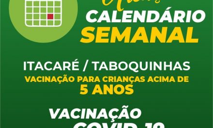 Vacinação contra a Covid-19 em Itacaré segue em todos os postos do município