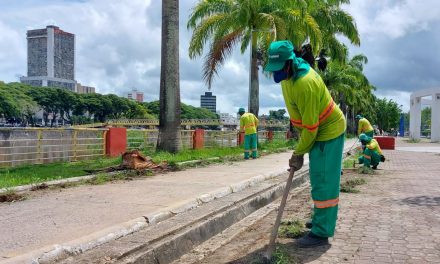 Serviços de zeladoria em áreas da cidade estão sendo feitos pela Prefeitura de Itabuna