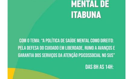 1º Plenária de Saúde Mental será realizada pela Secretaria de Saúde e Conselho Municipal em Itabuna