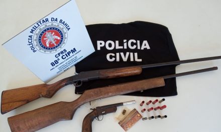 Caravelas: Polícia apreende armas, munição e maconha em casa de investigado por tráfico