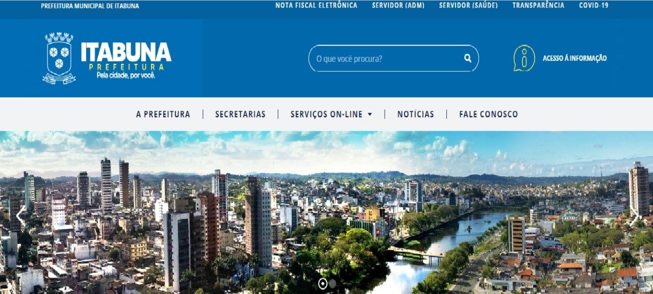 Com oferta de mais serviços e design moderno, novo site da prefeitura de Itabuna promete mais agilidade