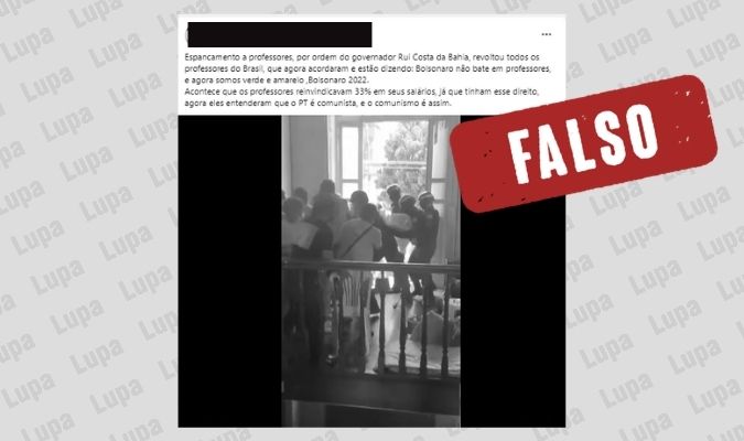 Agência Lupa: É falso que agressão a professores mostrada em vídeo foi ordenada por Rui Costa