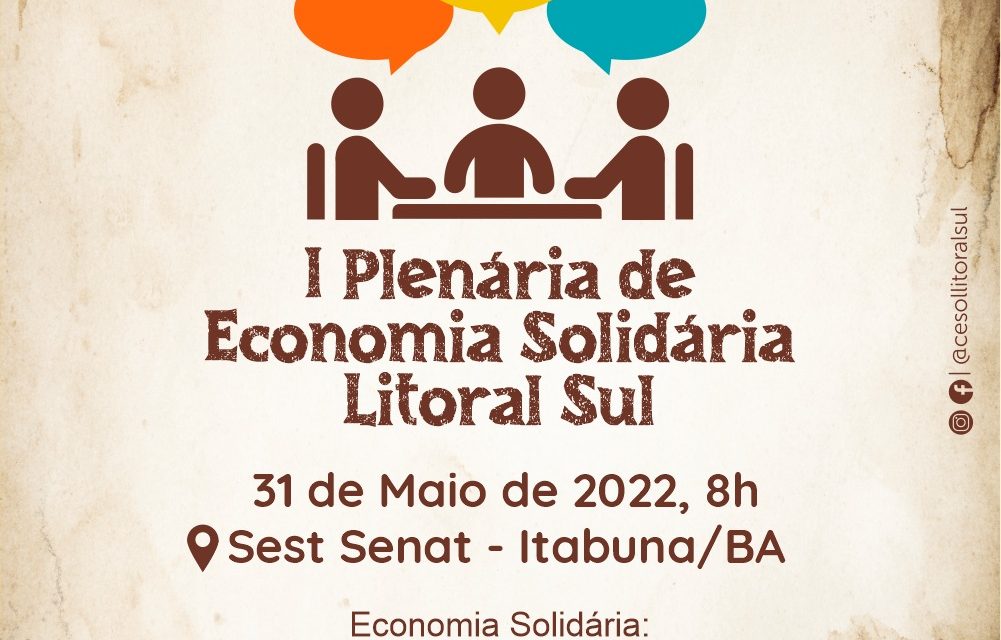 Economia solidária tem plenária nesta terça-feira em Itabuna