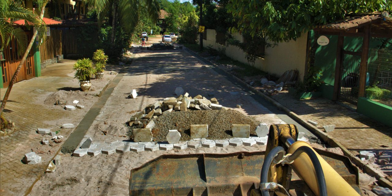 Itacaré segue com obras de pavimentação das ruas  da Concha