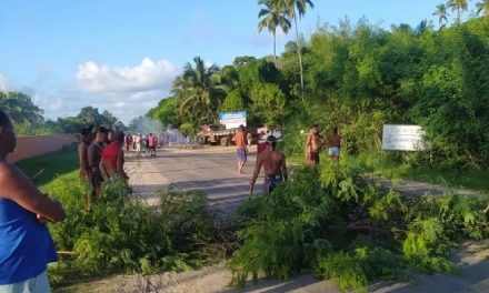 Ilhéus: Indígenas Tupinambás protestam na BA-001 e pedem retorno de transporte público à comunidade