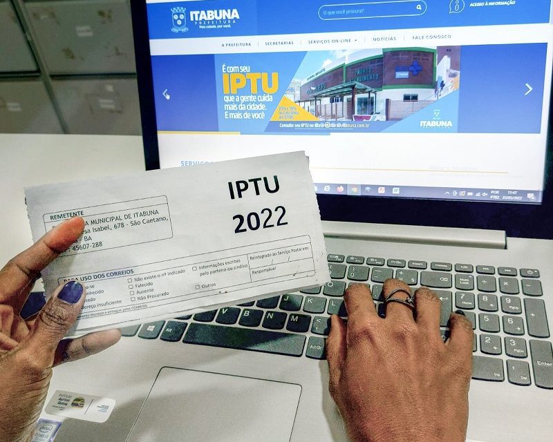 Itabuna: prazo para pagamento do IPTU com desconto de 20% vence no dia 8 de Julho