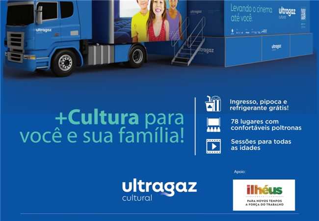 Ilhéus recebe cinema itinerante do projeto Ultragaz Cultural