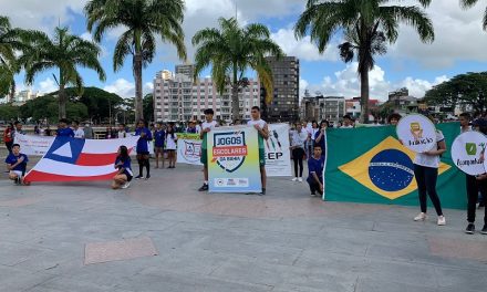 Passeata com alunos da rede pública abre em Itabuna Jogos Escolares da Bahia