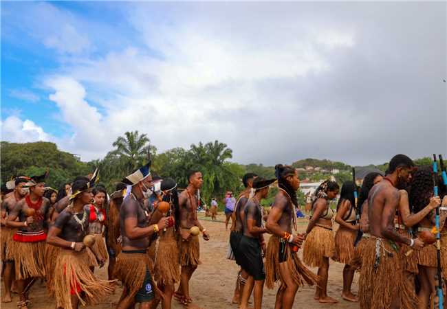 Celebração, memória e identidade marcam abertura dos Jogos Indígenas Estudantis Tupinambá