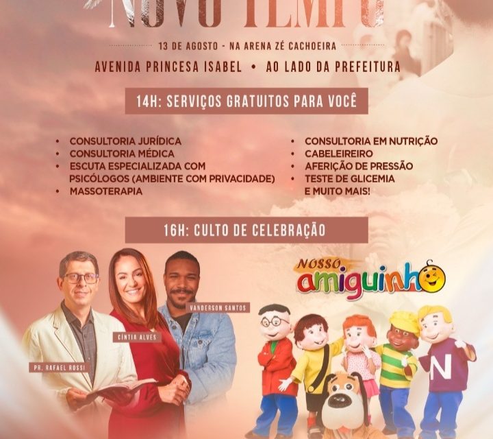 Itabuna: Celebra Novo Tempo traz serviços gratuitos para a comunidade neste sábado