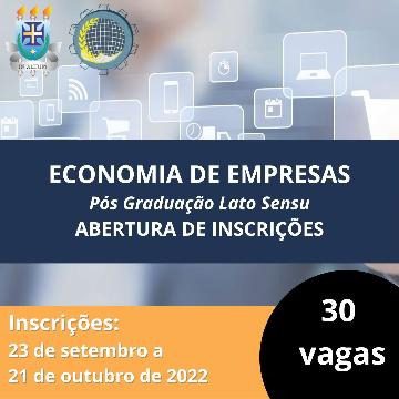 Uesc oferece vagas para o Curso de Especialização em Economia de Empresas