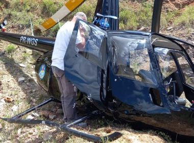 Helicóptero com deputado federal cai na Bahia