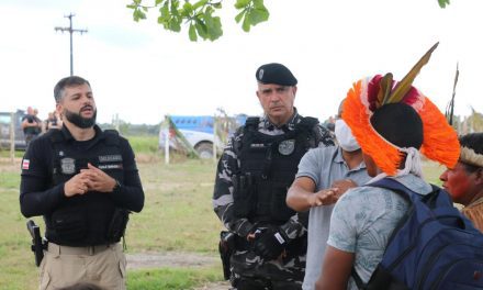 Forças de Segurança estaduais visitam aldeia indígena na região de Prado
