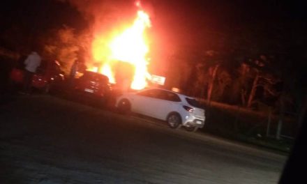 Itabuna: Incêndio atinge carreta de combustível após acidente na BR-415
