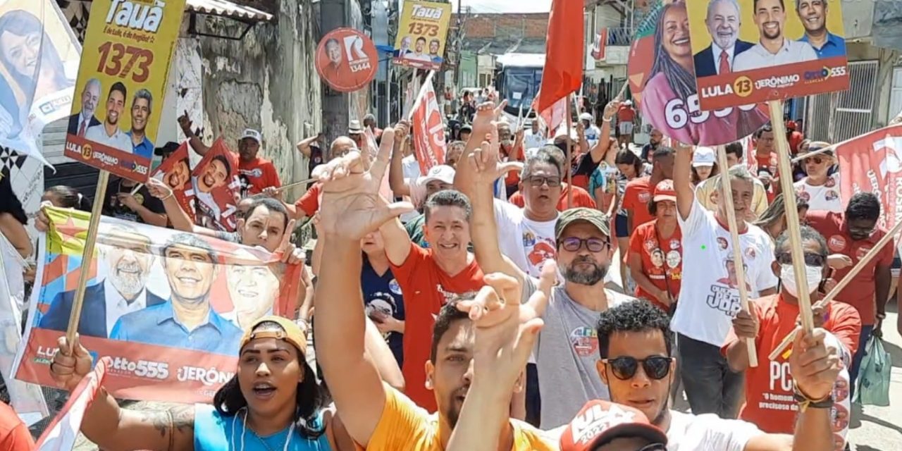 Puxada pelo PT, campanha de Lula e Jerônimo mostra força em Itabuna