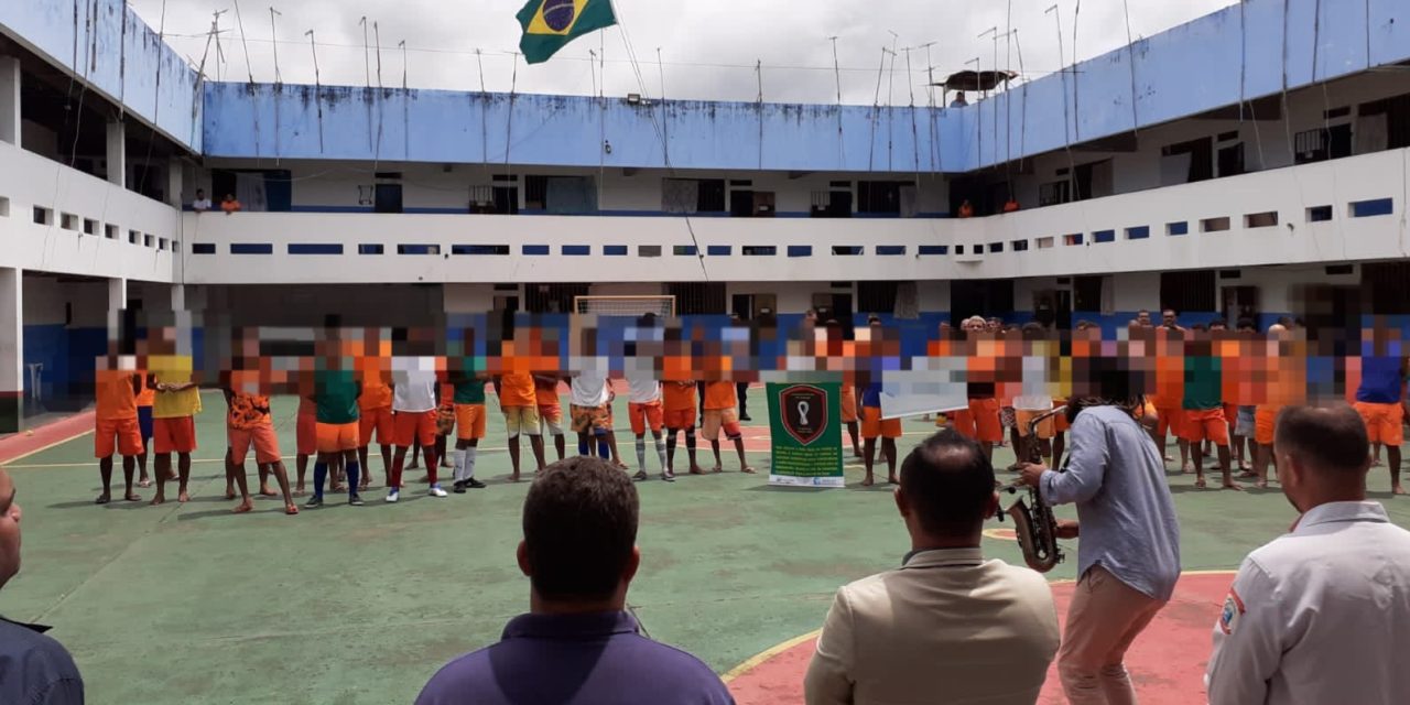 Copa do Mundo inspira disputa de torneio de futebol no Conjunto Penal de Itabuna