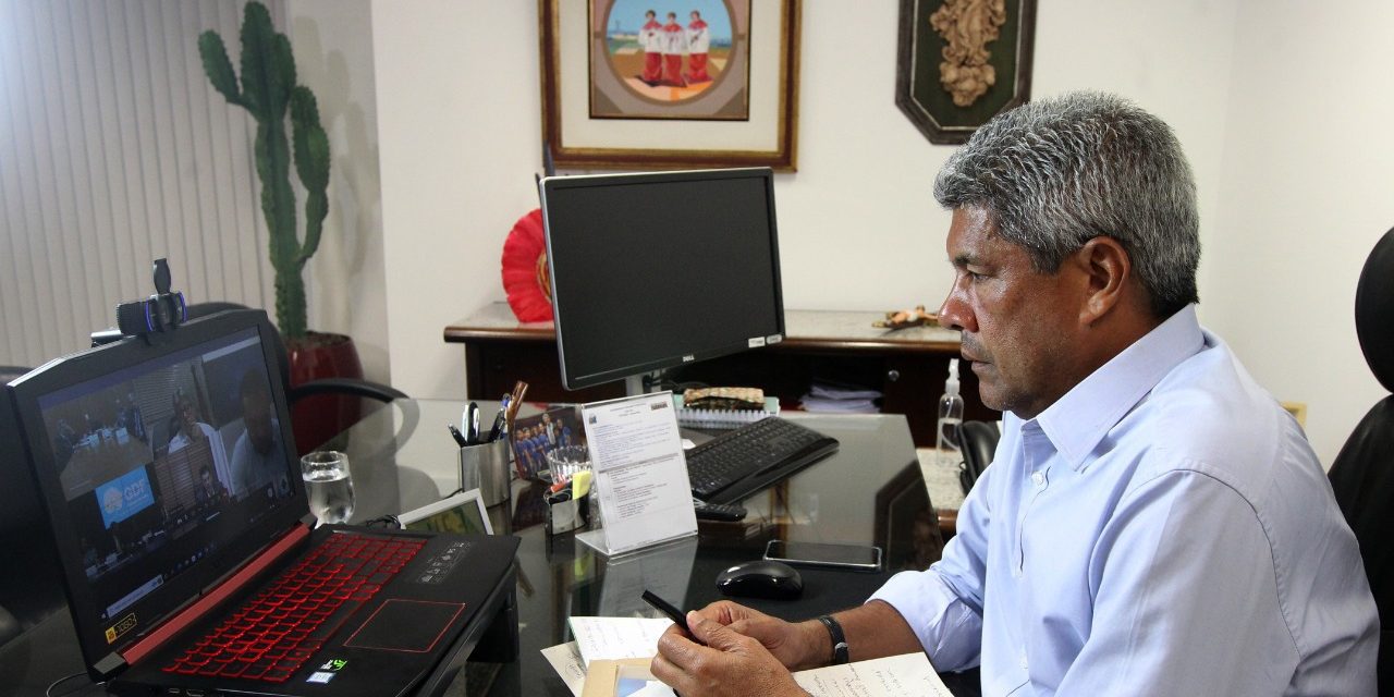 Por videoconferência, Jerônimo Rodrigues se reúne com ministro e governadores para discutir relação entre Estados e União