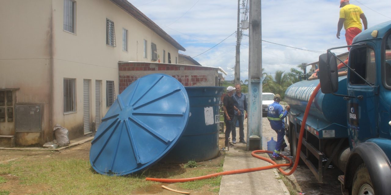 Itabuna: Caminhões-pipa reforçam o fornecimento de água devido ao rompimento de adutora