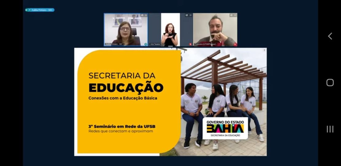 Adélia Pinheiro fala sobre “Conexões com a Educação Básica” em seminário da UFSB