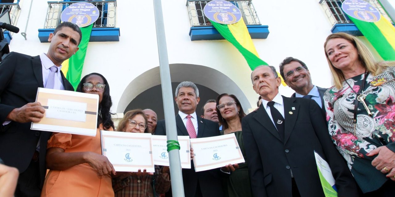 Em cerimônia de transferência da sede do Governo para Cachoeira, Jerônimo destaca a importância de contar “a verdadeira história da independência”