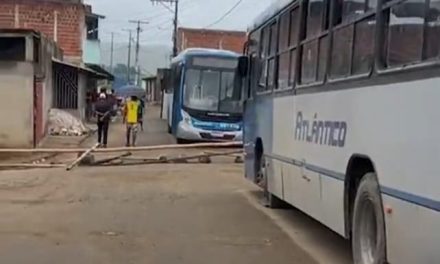 Manifestantes que cobram melhorias em rua de Nova Ferradas retém quatro ônibus