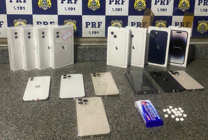 PRF apreende celulares avaliados em R$60 mil na BR-116