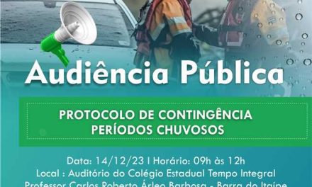 Audiência pública: prefeitura vai apresentar Protocolo de Contingência para períodos chuvosos em Ilhéus