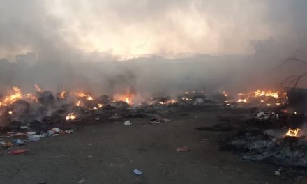 Incêndio destrói Central de Triagem da Coleta Seletiva em Itabuna