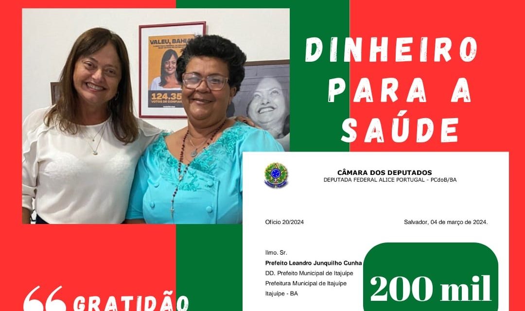 Itajuípe: Vereadora consegue emenda de R$ 200 mil para a saúde
